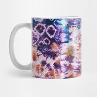 Purple Summer Tie Dye Batik Wax Tie Die Print Mug